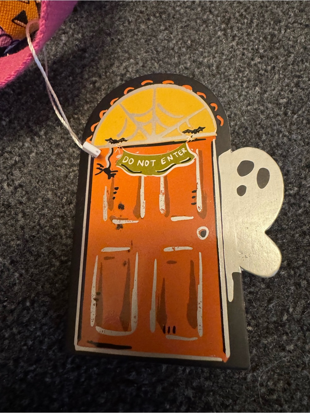 NWT- Halloween Tote Bag, Pumpkin Skeleton Candy Cotton Shoulder Bag, Spooky Cute - Picture 7 of 8